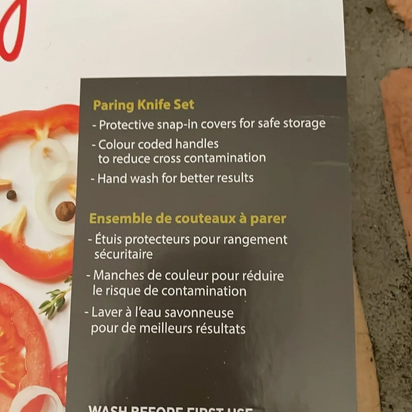 ❤️ NEW Starfrit Set of 4 Paring Knives in Multicolored - Picture 7 of 9